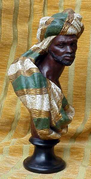 BUSTE D'HOMME ORIENTALISTE EN TERRE CUITE